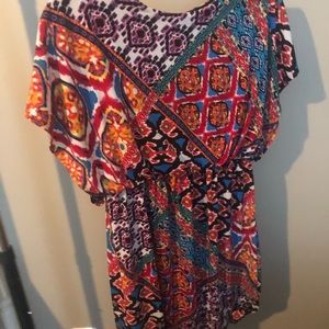 Colorful blouson dress